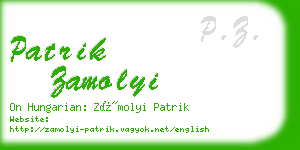 patrik zamolyi business card